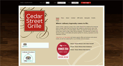 Desktop Screenshot of cedarstreetgrille.com
